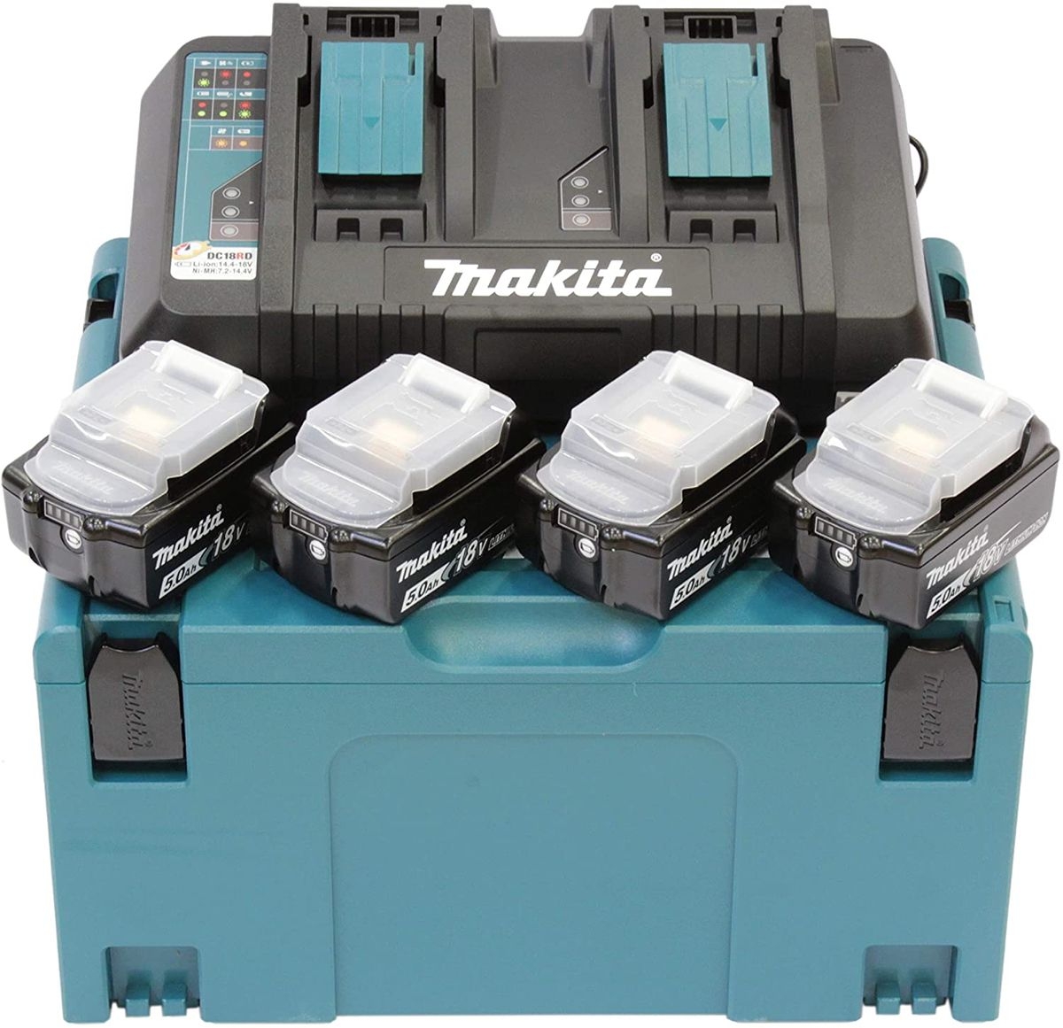 Makita 18V Li-Ion accu starterset met duolader in Mbox