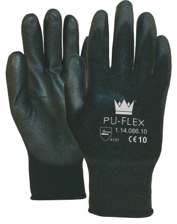 PU-Flex Handschoenen Zwart 1.14.086